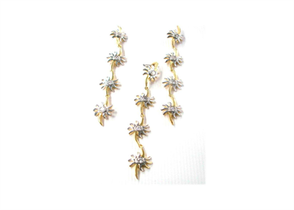 Two Tone Plated | CZ Studded Pendant Sets